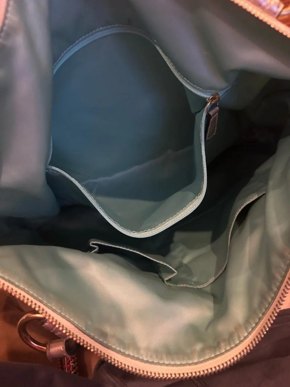 Coach Beige Signature Canvas Shoulder Bag with Multicolor 'C' Accents - Picture 5 of 5